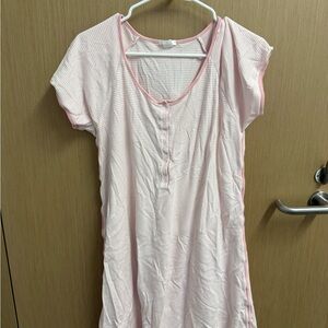 Pink Striped Women's Nightgown